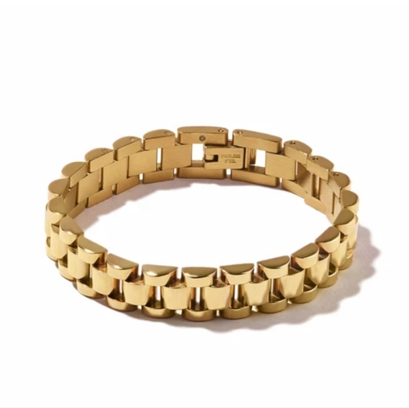 Jewelry - NEW!! 18K GOLD LUXURY BANGLE HIPHOP BRACELET